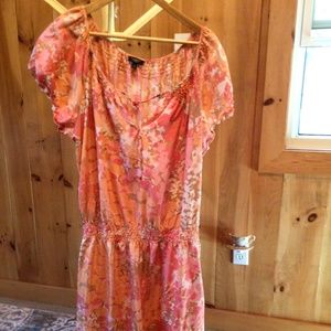 Talbots US2X Silk Floral MIDI dress